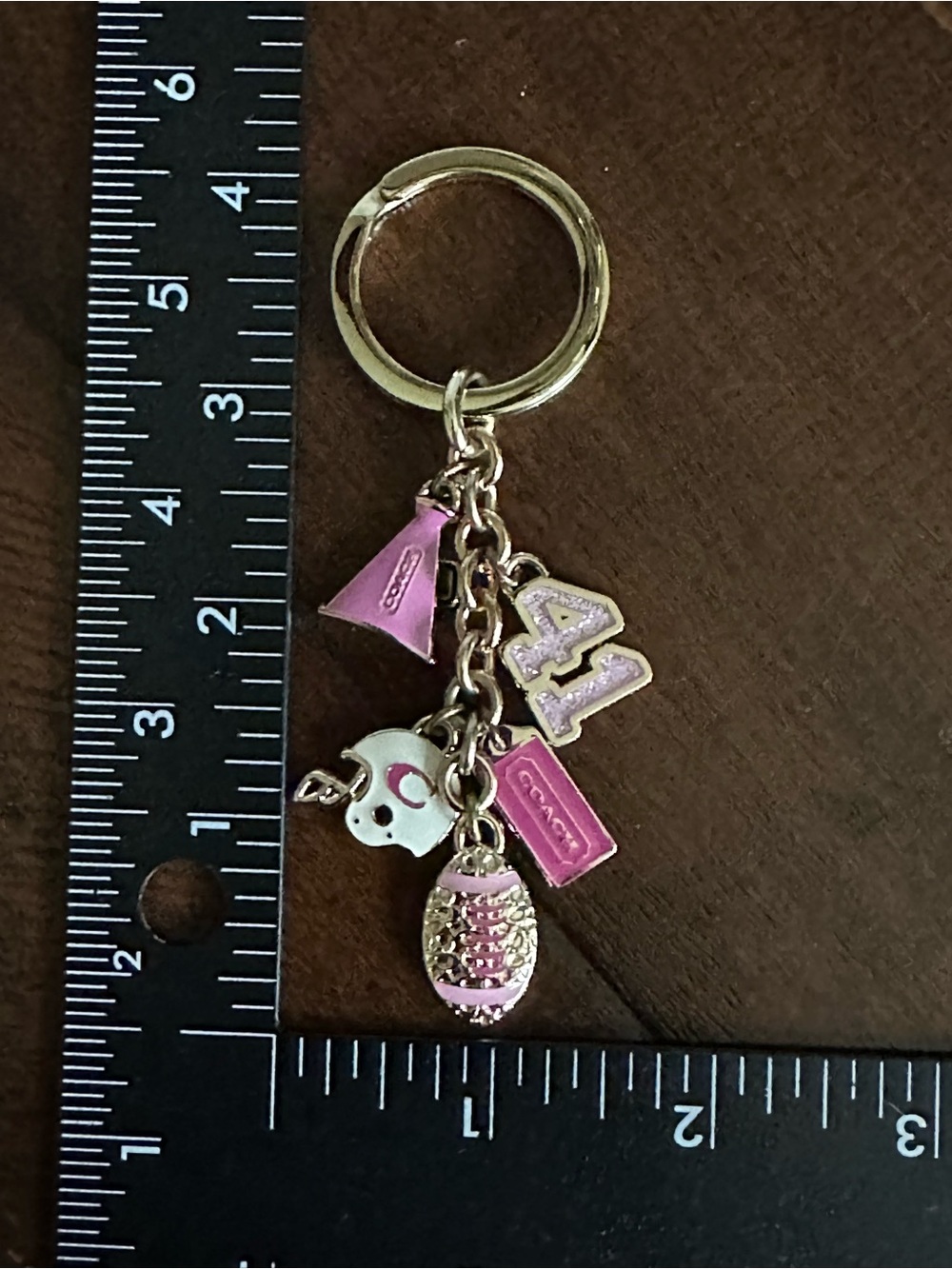 Coach Girl Football Mix Key Fob F61903 - Picture 7 of 7